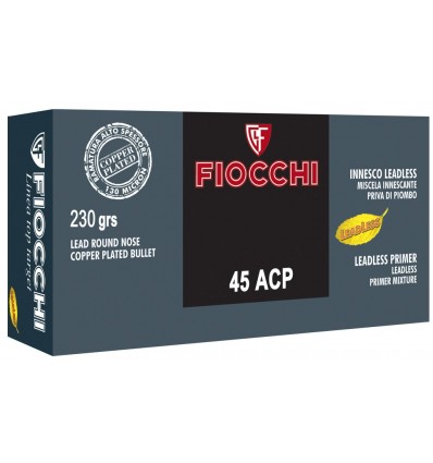 Munición FIOCCHI TOP TARGET - 45 ACP - 230 grains - punta de plomo